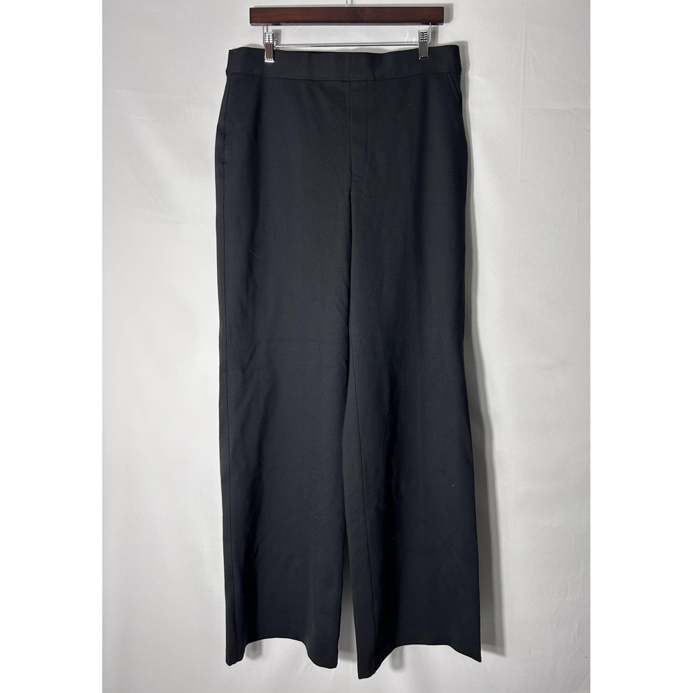 Spanx Pants Womens XL Tall Black Ponte Wide Leg Pull On Workwear 20385T